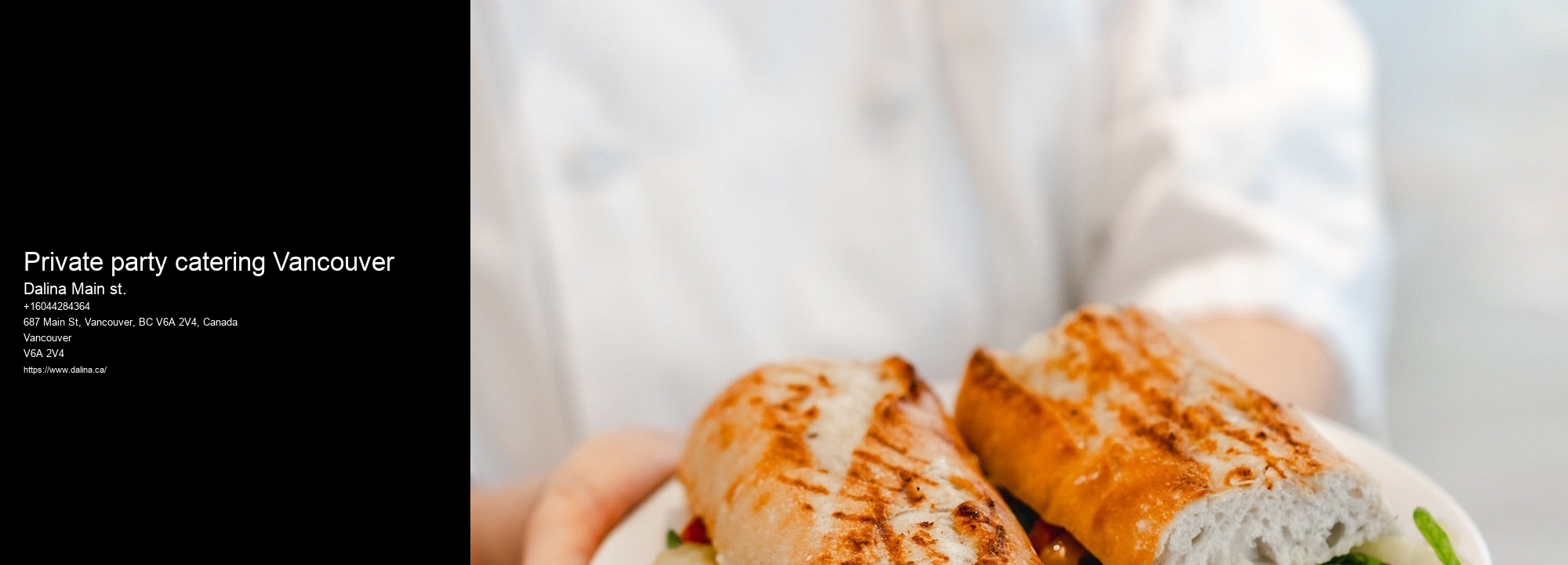 Top-rated catering services Private party catering Vancouver
