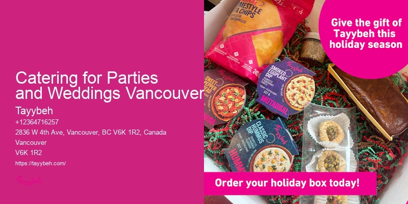 Catering for Parties and Weddings Vancouver