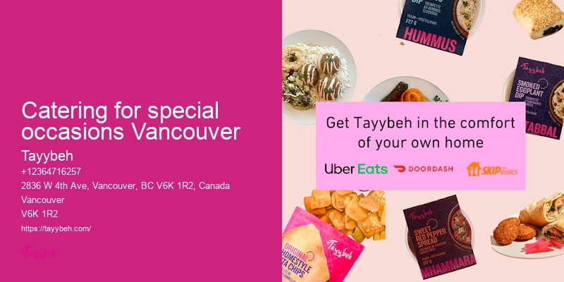 Catering for special occasions Vancouver