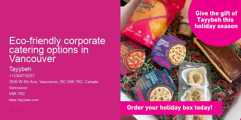 Eco-friendly corporate catering options in Vancouver