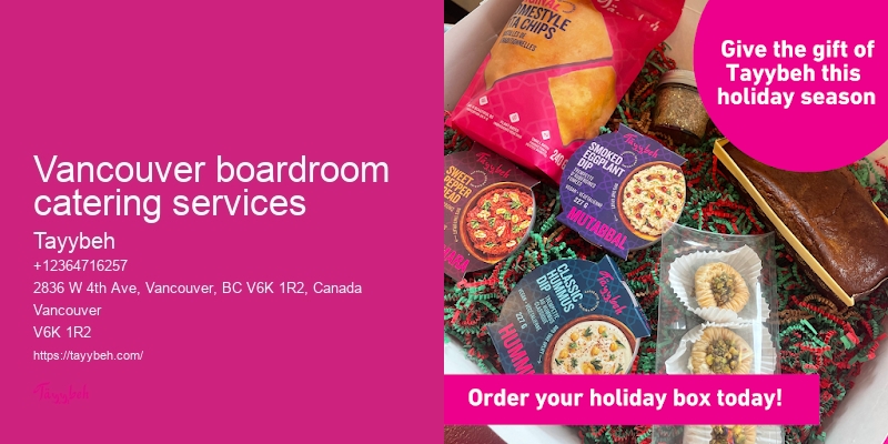 Vancouver boardroom catering services