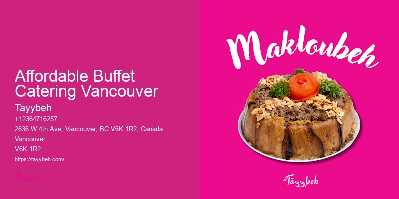 Affordable Buffet Catering Vancouver Wedding Reception Catering