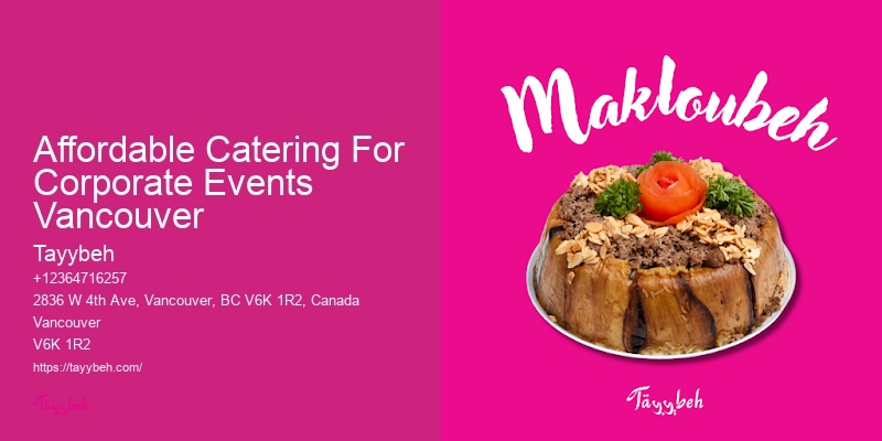 Custom Banquet Packages Affordable Catering For Corporate Events Vancouver