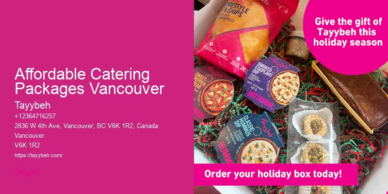 Personalized Catering Packages Affordable Catering Packages Vancouver