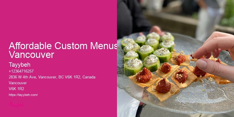 Affordable Catering Delivery Affordable Custom Menus Vancouver