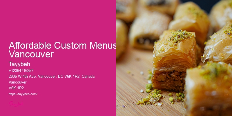 Local Custom Wedding Menus Affordable Custom Menus Vancouver