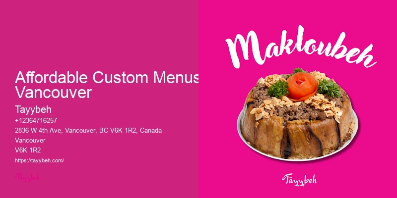 Customized Wedding Food Packages Affordable Custom Menus Vancouver
