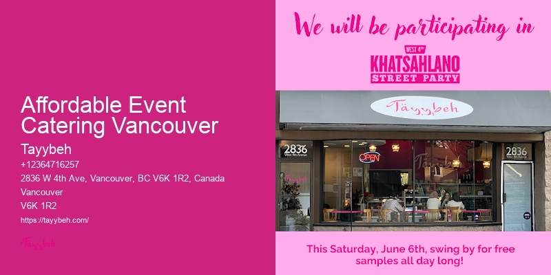Wedding Food Menu Planners Affordable Event Catering Vancouver