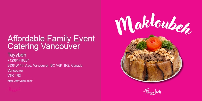 Customizable Corporate Banquet Services Affordable Family Event Catering Vancouver