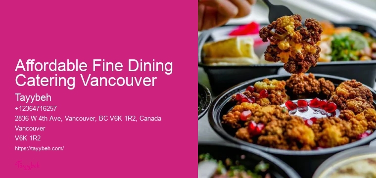 Corporate Catering In Affordable Fine Dining Catering Vancouver Bc