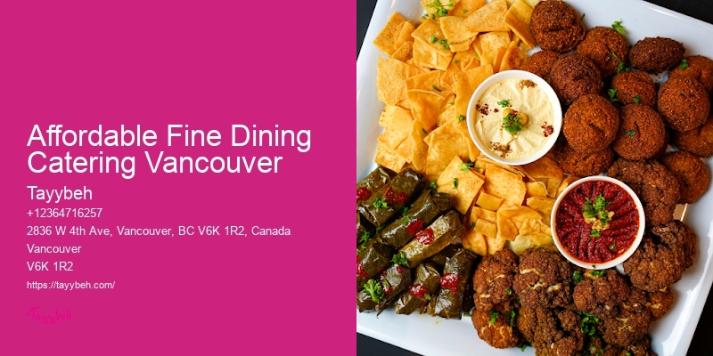 Affordable Fine Dining Catering Vancouver Vegetarian Catering Services
