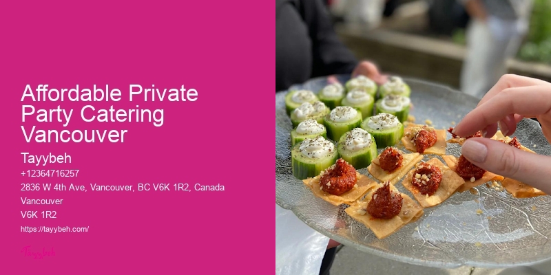 Affordable Private Party Catering Vancouver