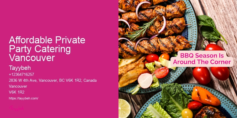 Large-Scale Event Catering Affordable Private Party Catering Vancouver