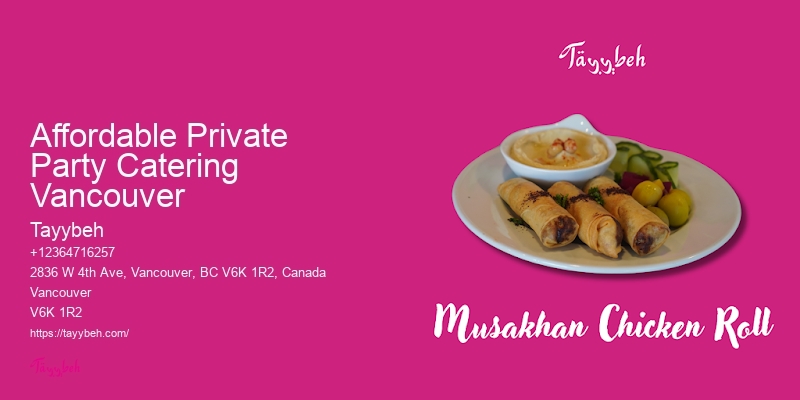 Casual Event Catering Affordable Private Party Catering Vancouver