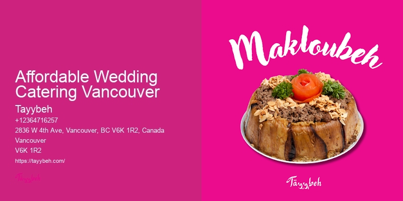 Top-Rated Catering In Affordable Wedding Catering Vancouver