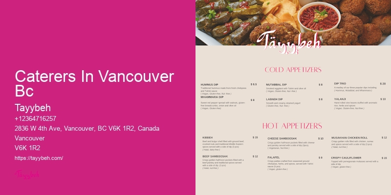 Caterers In Vancouver Bc Catering Experts For Parties