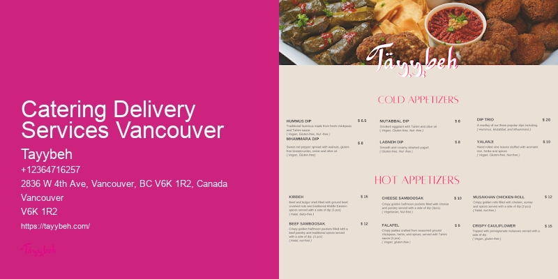 Top-Rated Catering In Catering Delivery Services Vancouver