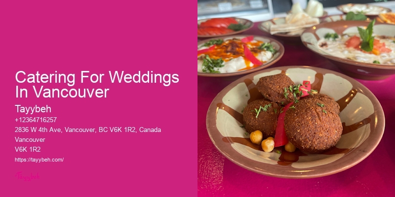 High-End Catering Packages Catering For Weddings In Vancouver