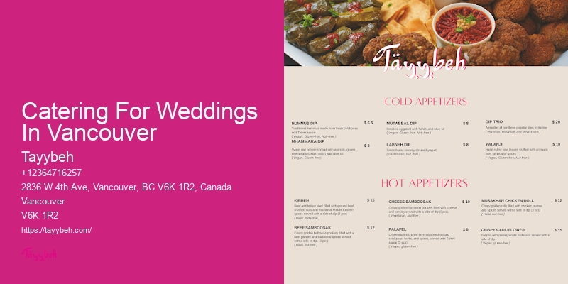 Affordable Food Services For Weddings Catering For Weddings In Vancouver