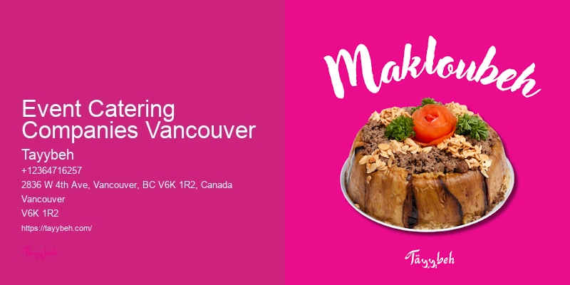 Affordable Small Party Catering Event Catering Companies Vancouver