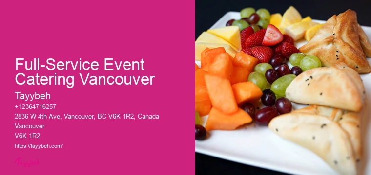 Full-Service Event Catering Vancouver Wedding Brunch Catering