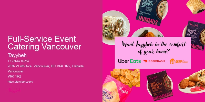 Full-Service Event Catering Vancouver Custom Food Planning Services