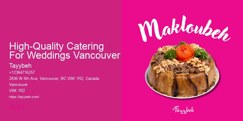 Affordable Buffet Catering High-Quality Catering For Weddings Vancouver