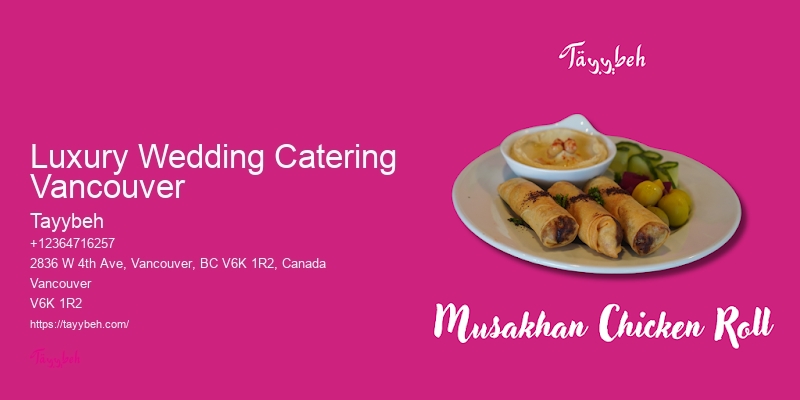Customized Small Event Catering Luxury Wedding Catering Vancouver