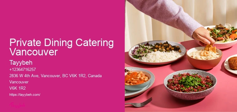 Private Dining Catering Vancouver Luxury Food Services