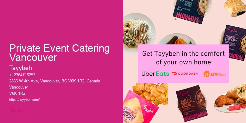 Personalized Party Menus Private Event Catering Vancouver