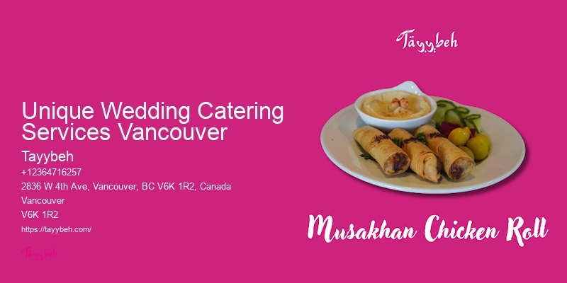 On-Site Catering Services Unique Wedding Catering Services Vancouver