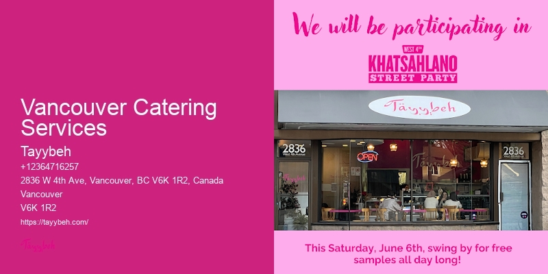Vancouver Catering Services Custom Catering Companies
