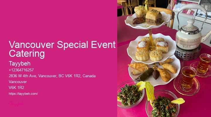 Customized Catering For Parties Vancouver Special Event Catering