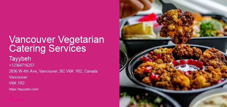 Affordable Personalized Event Menus Vancouver Vegetarian Catering Services