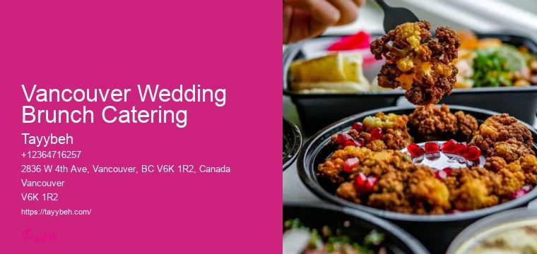 Top-Rated Corporate Caterers Vancouver Wedding Brunch Catering