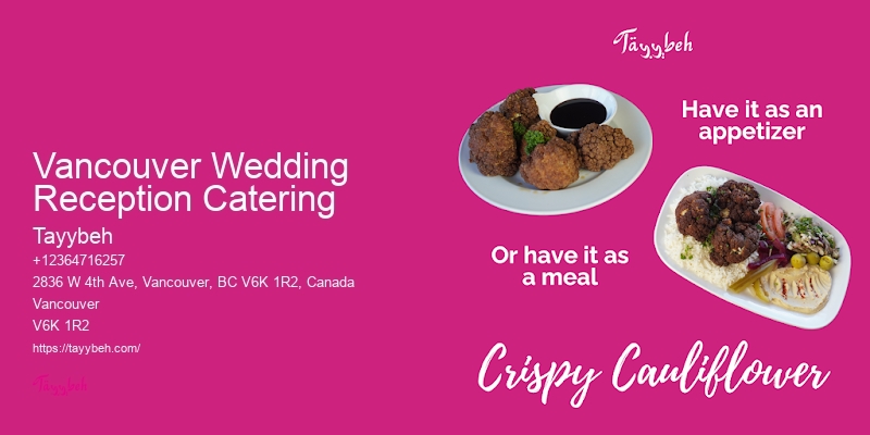 Affordable Professional Catering Vancouver Wedding Reception Catering