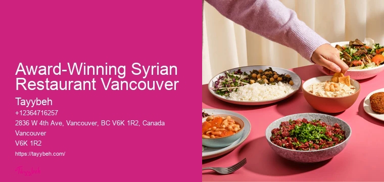 Award-Winning Syrian Restaurant Vancouver BBQ Catering Services