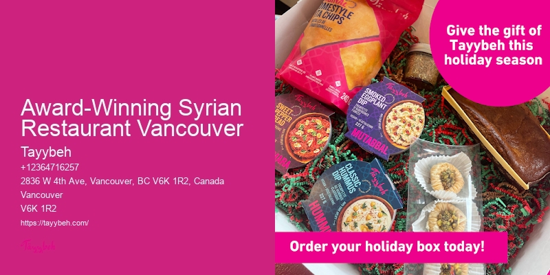 Award-Winning Syrian Restaurant Vancouver