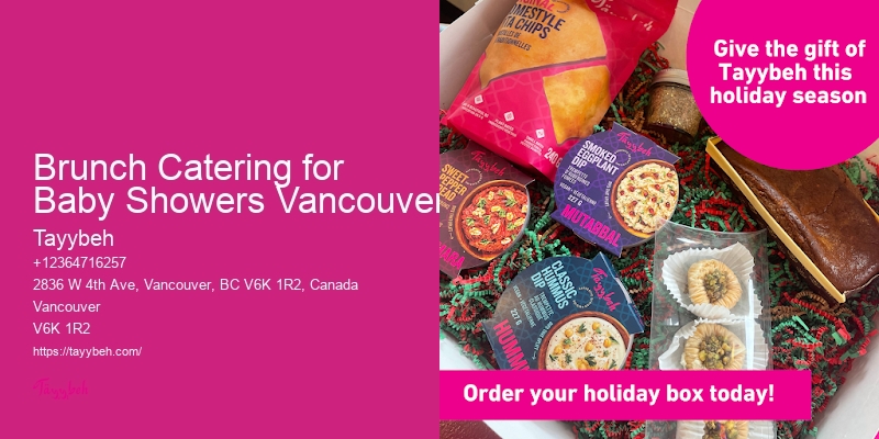 Brunch Catering for Baby Showers Vancouver