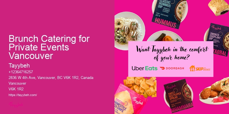 Office Lunch Catering Packages Brunch Catering for Private Events Vancouver