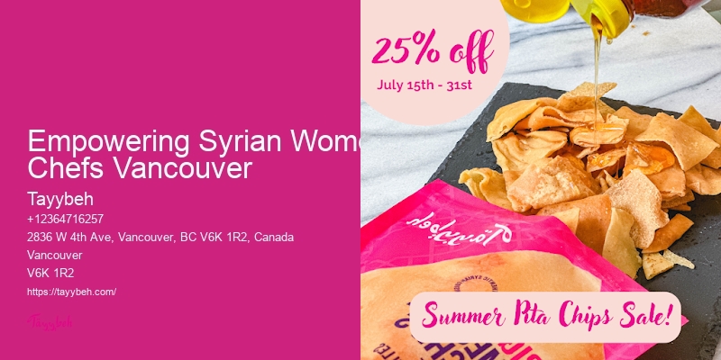 Empowering Syrian Women Chefs Vancouver Event Planners And Catering