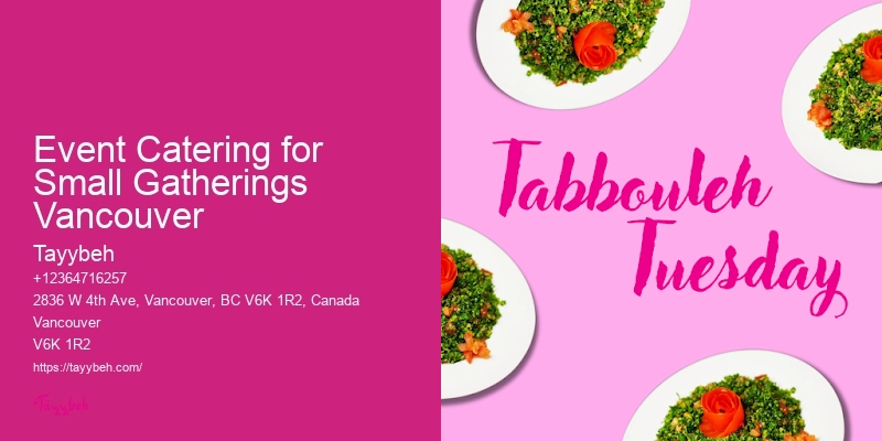 Event Catering Menu Options Event Catering for Small Gatherings Vancouver