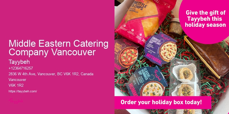 Lunch Catering For Small Groups Middle Eastern Catering Company Vancouver