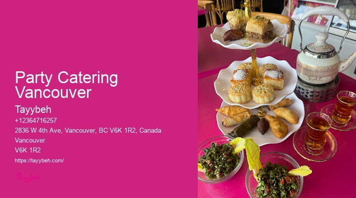 Party Catering Vancouver Catering Menu