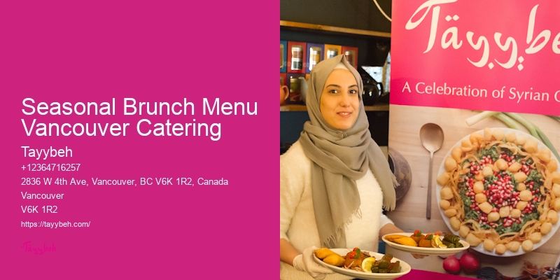 Christmas Event Catering Seasonal Brunch Menu Vancouver Catering