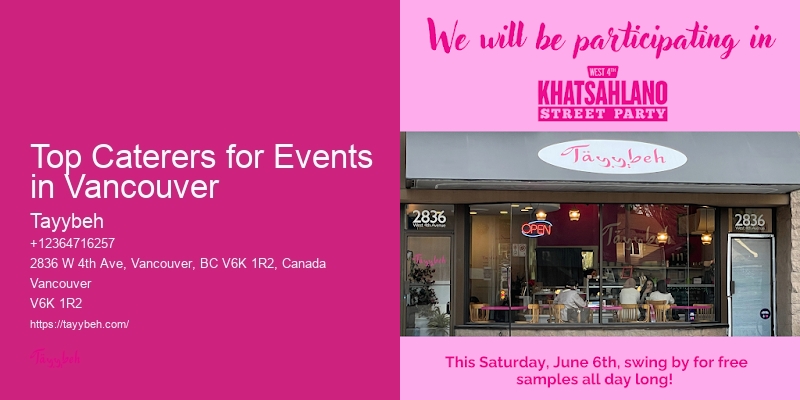 Top Caterers for Events in Vancouver Organic Catering Services