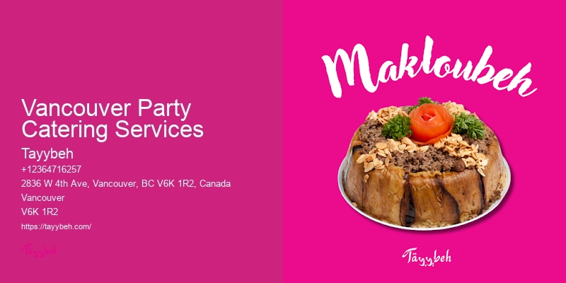 Buffet Catering For Corporate Events Vancouver Party Catering Services