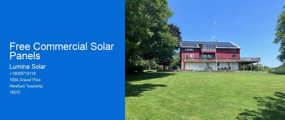 Free Commercial Solar Panels