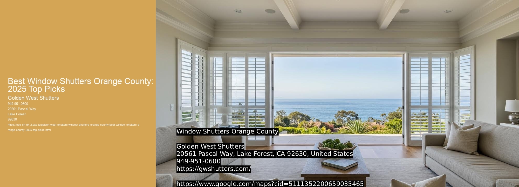 Best Window Shutters Orange County: 2025 Top Picks
