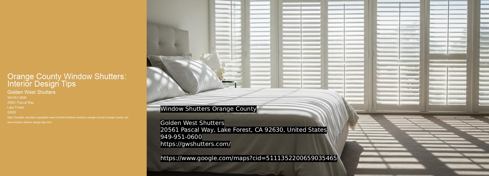 Orange County Window Shutters: Interior Design Tips